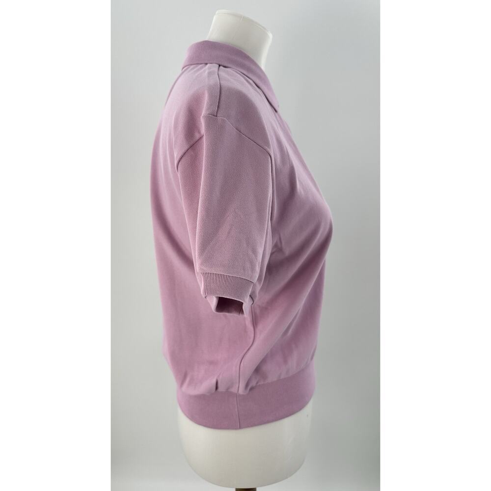 Everlane Women’s Organic Cotton Polo Shirt Pink Short Sleeve Pullover Top Sz S - Picture 4 of 9